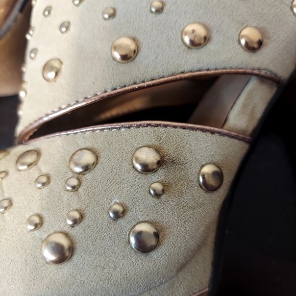 Liliana Women's Beige Platform Peep-toe Ankle Strap Stiletto-style Heel Size 7 - Picture 15 of 16